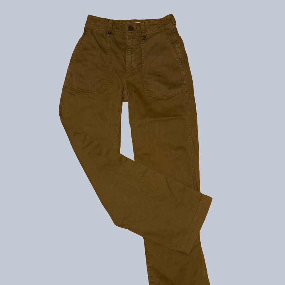 Madewell Perfect Vintage Wide-Leg Pant: Utility Edition (Green/Brown) - Size 23